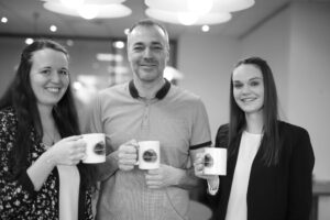 Our new team in Strasbourg: Noémie Viller, Stéphane Dubant and Aurelie Bich